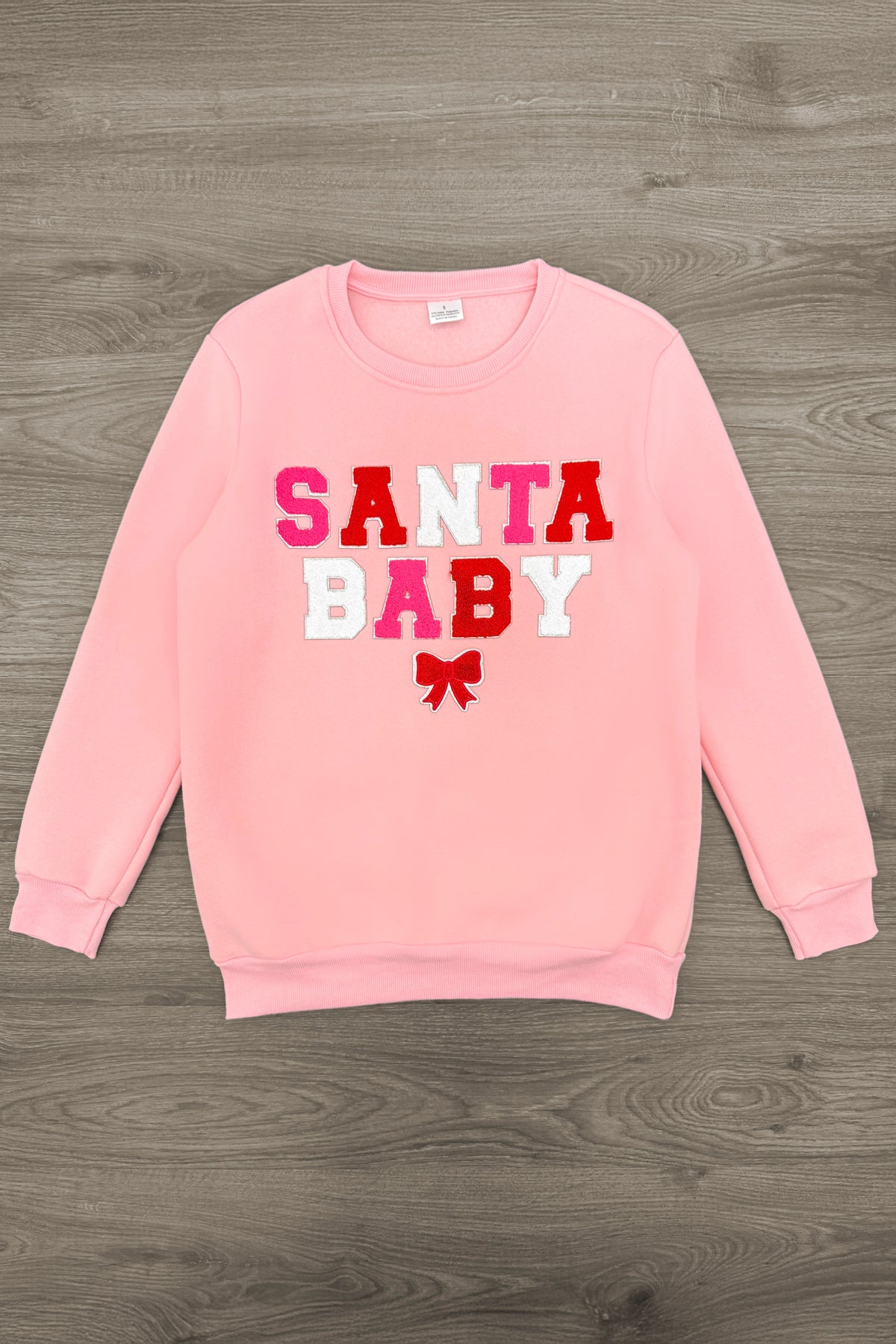Mom & Me - "Santa Baby" Pink Sweatshirt