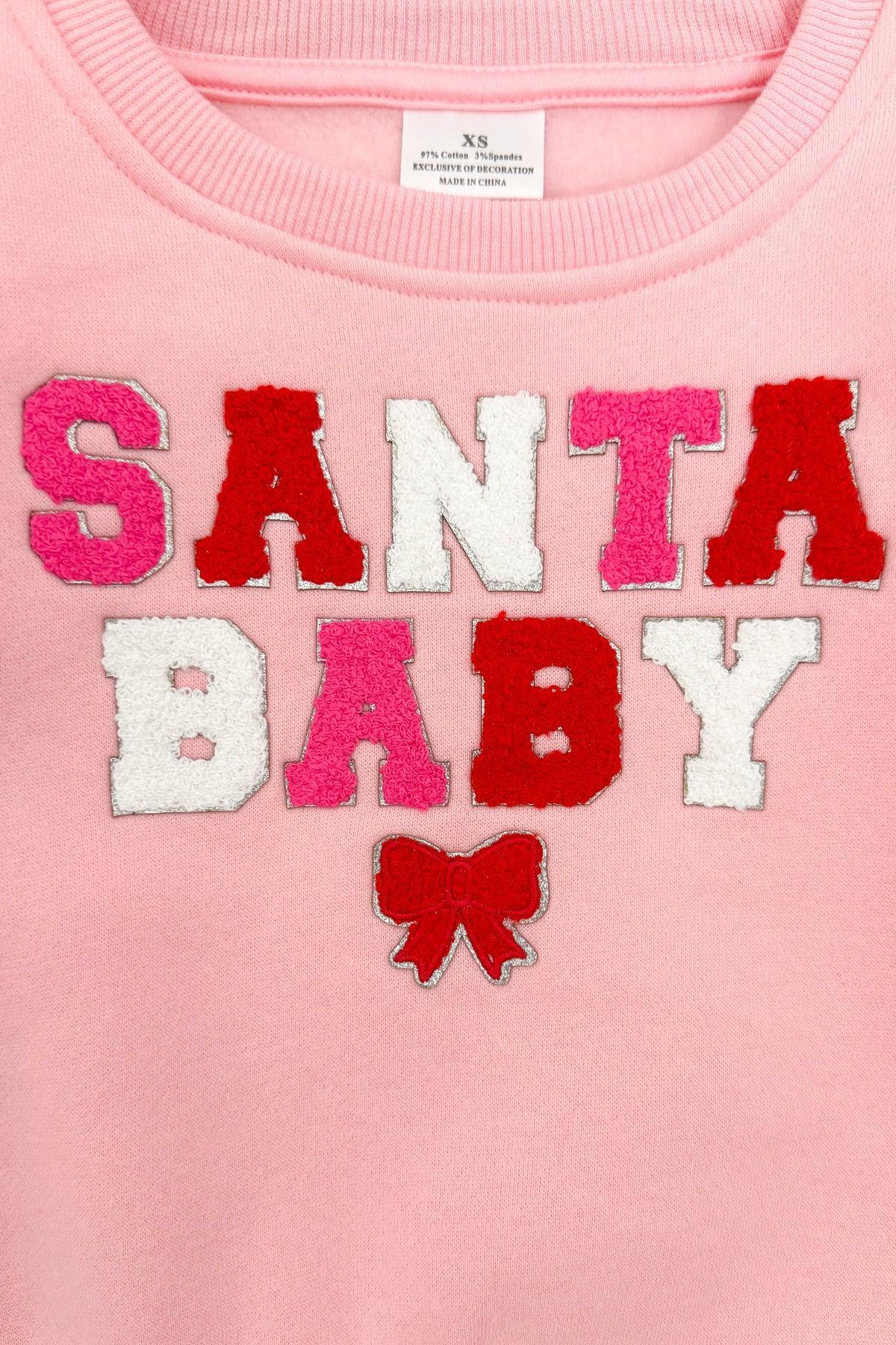 Mom & Me - "Santa Baby" Pink Sweatshirt