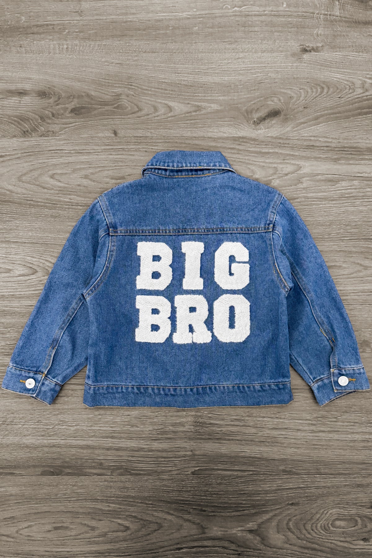 "Big Sis, Lil Sis, Big Bro, Lil Bro" Denim Jacket