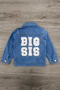 "Big Sis, Lil Sis, Big Bro, Lil Bro" Denim Jacket