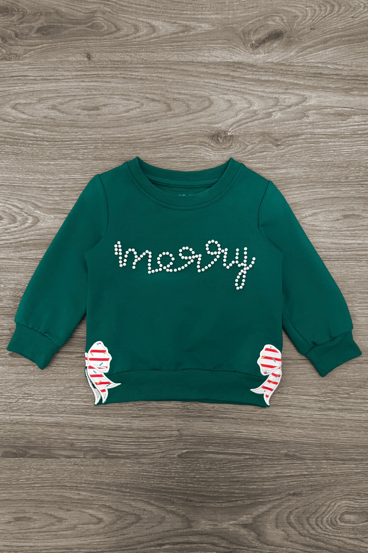 Mom & Me - "Merry" Green Pearl Top