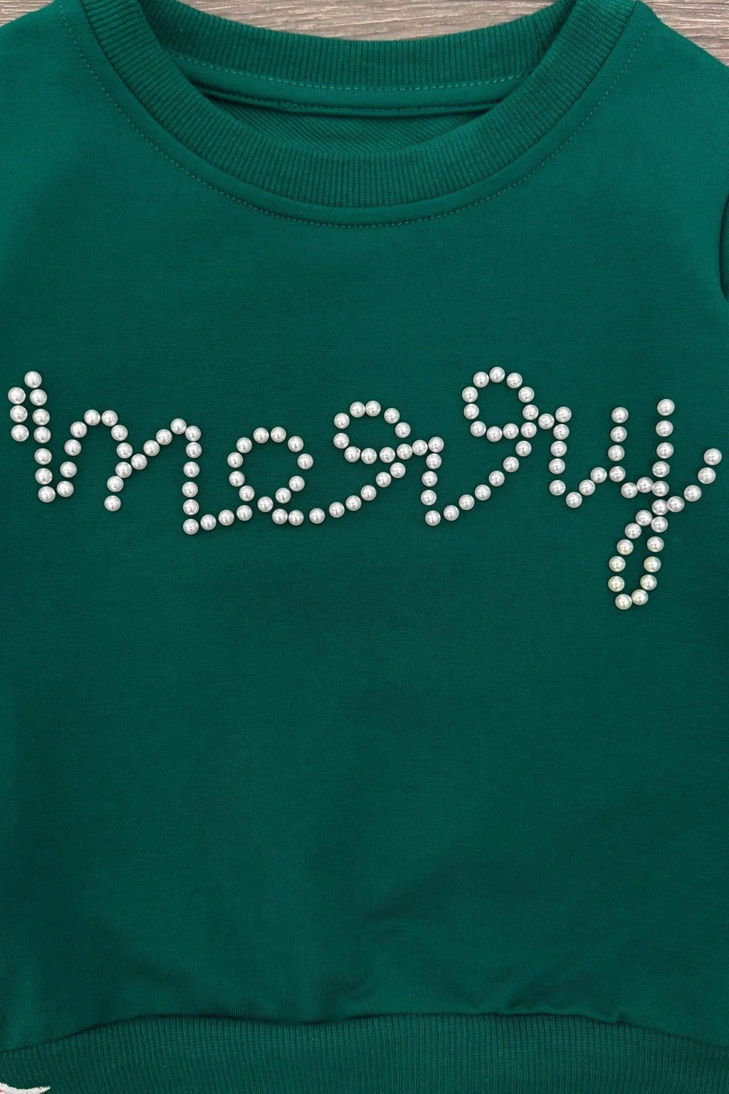 Mom & Me - "Merry" Green Pearl Top