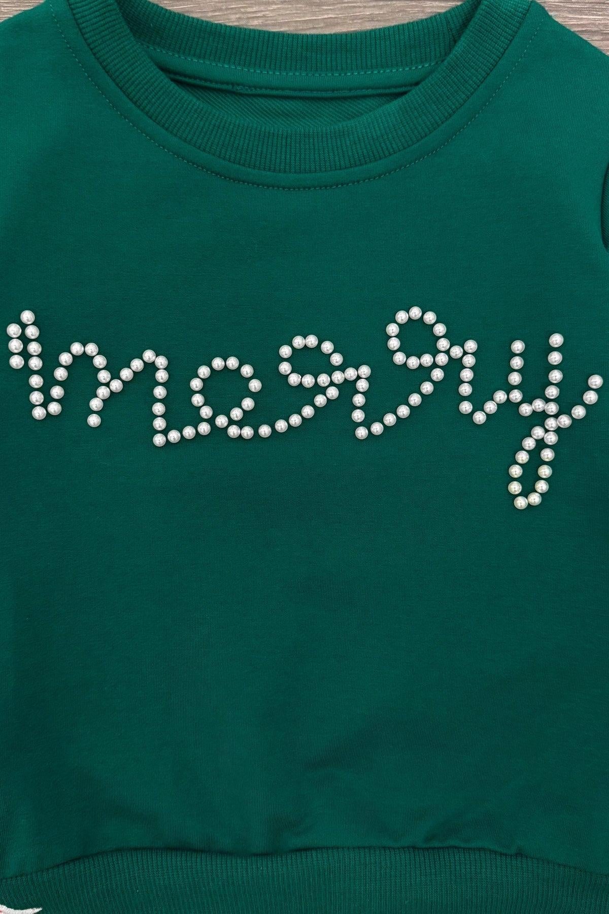 Mom & Me - "Merry" Green Pearl Top