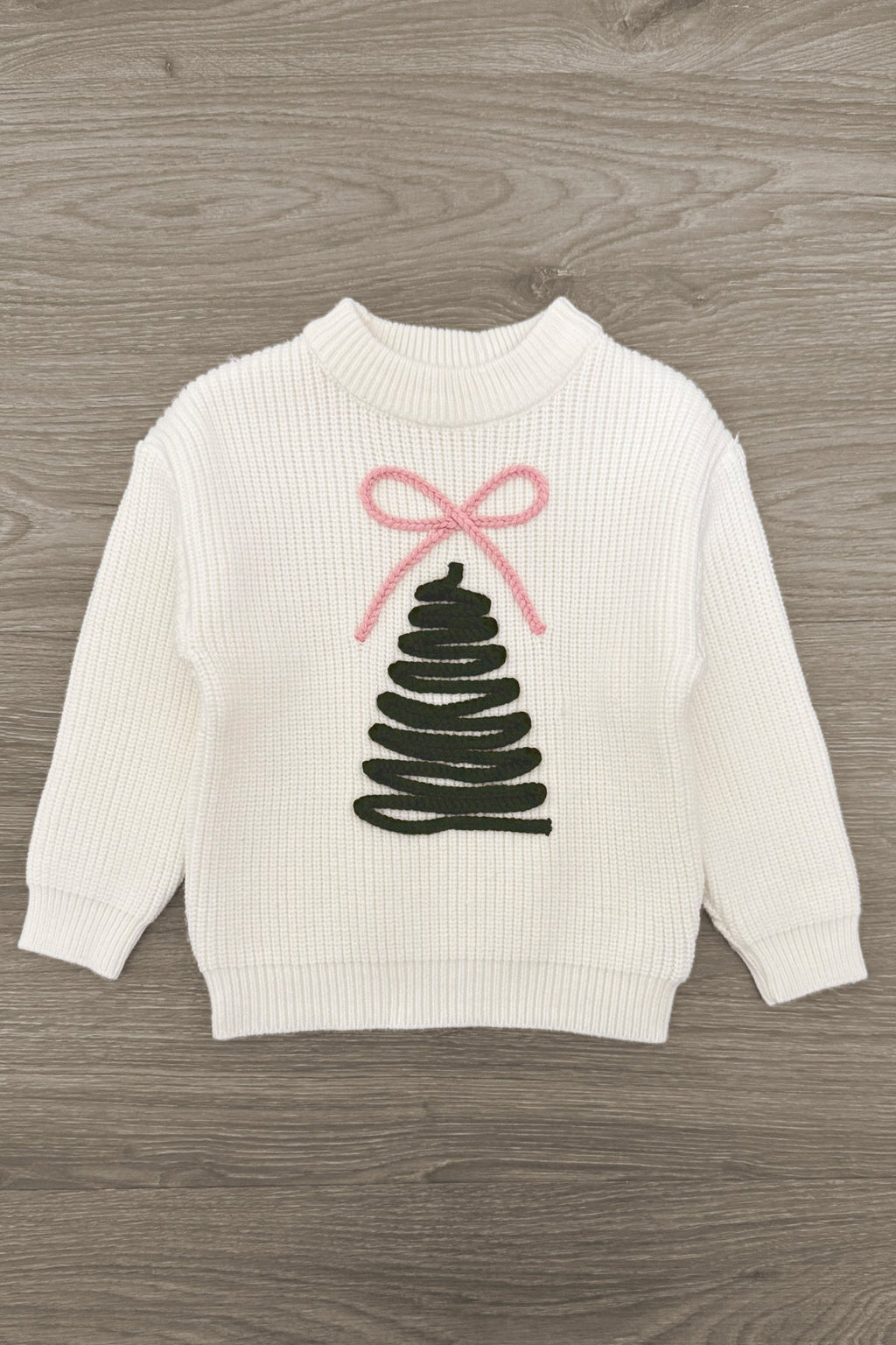 Christmas Tree Knit Sweater Flare Pant Set