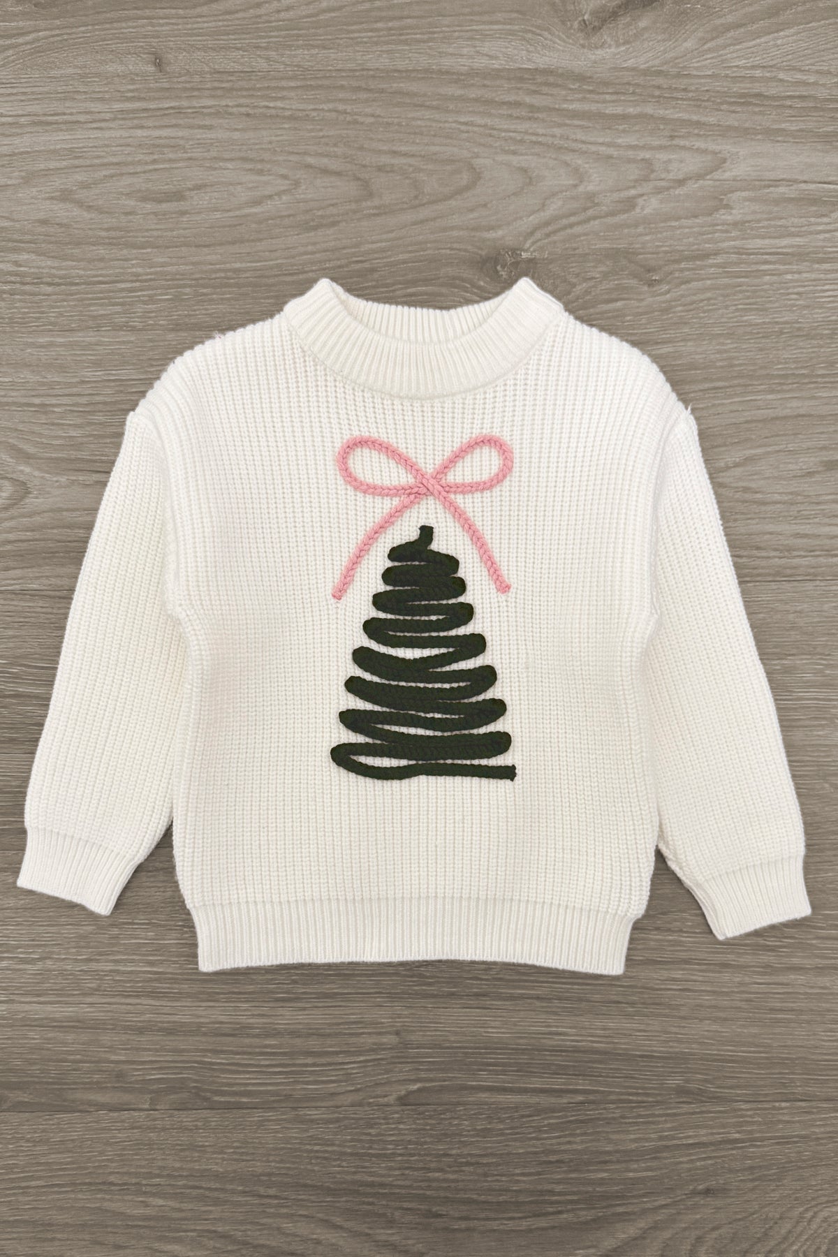 Christmas Tree Knit Sweater Flare Pant Set