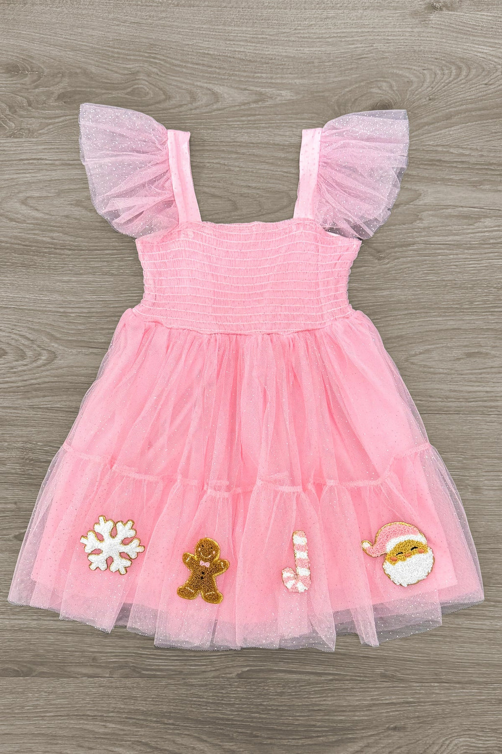 Pink Glitter Christmas Tulle Dress