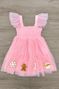Pink Glitter Christmas Tulle Dress