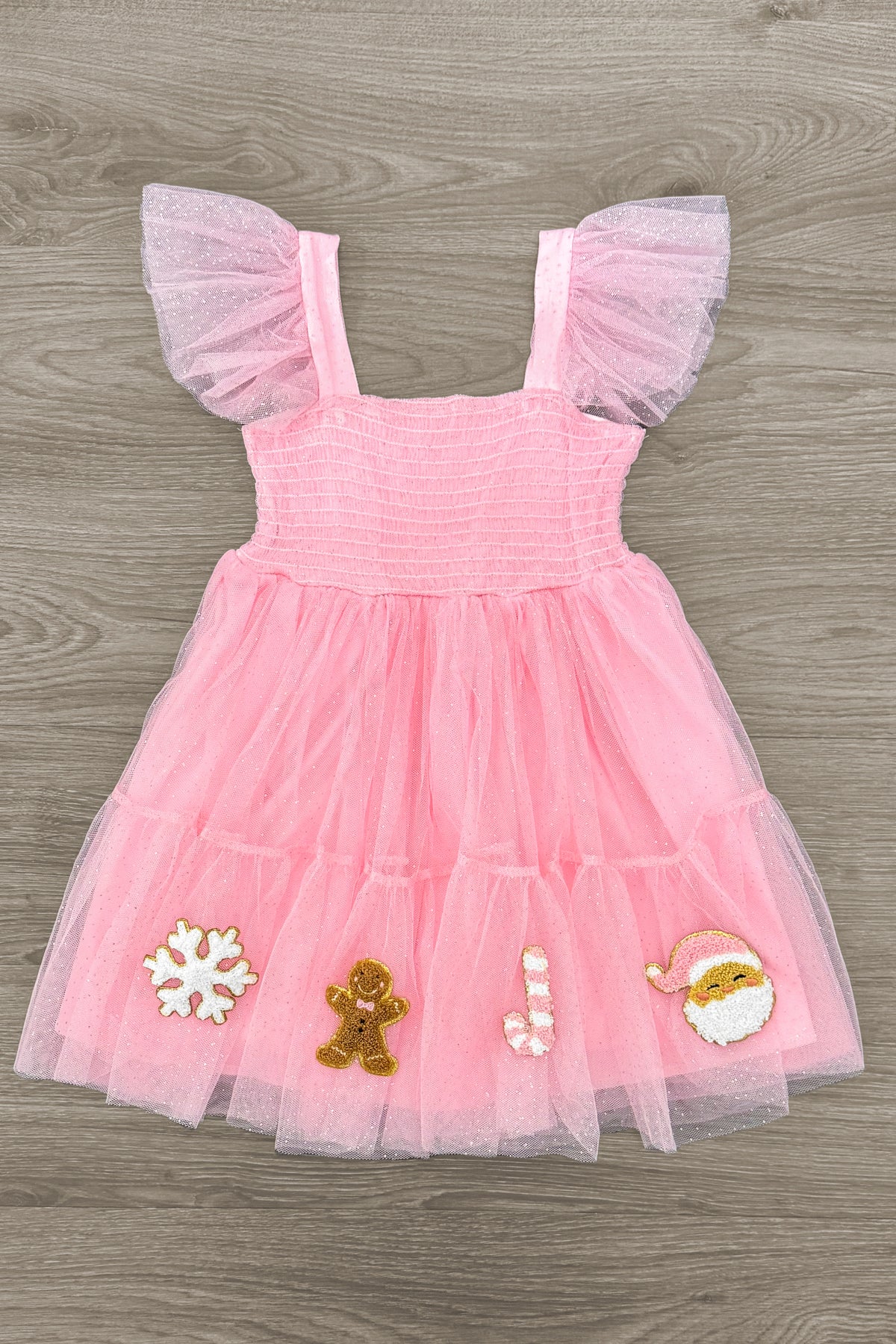 Pink Glitter Christmas Tulle Dress