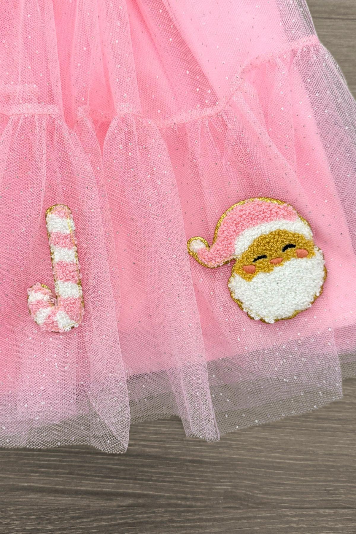 Pink Glitter Christmas Tulle Dress