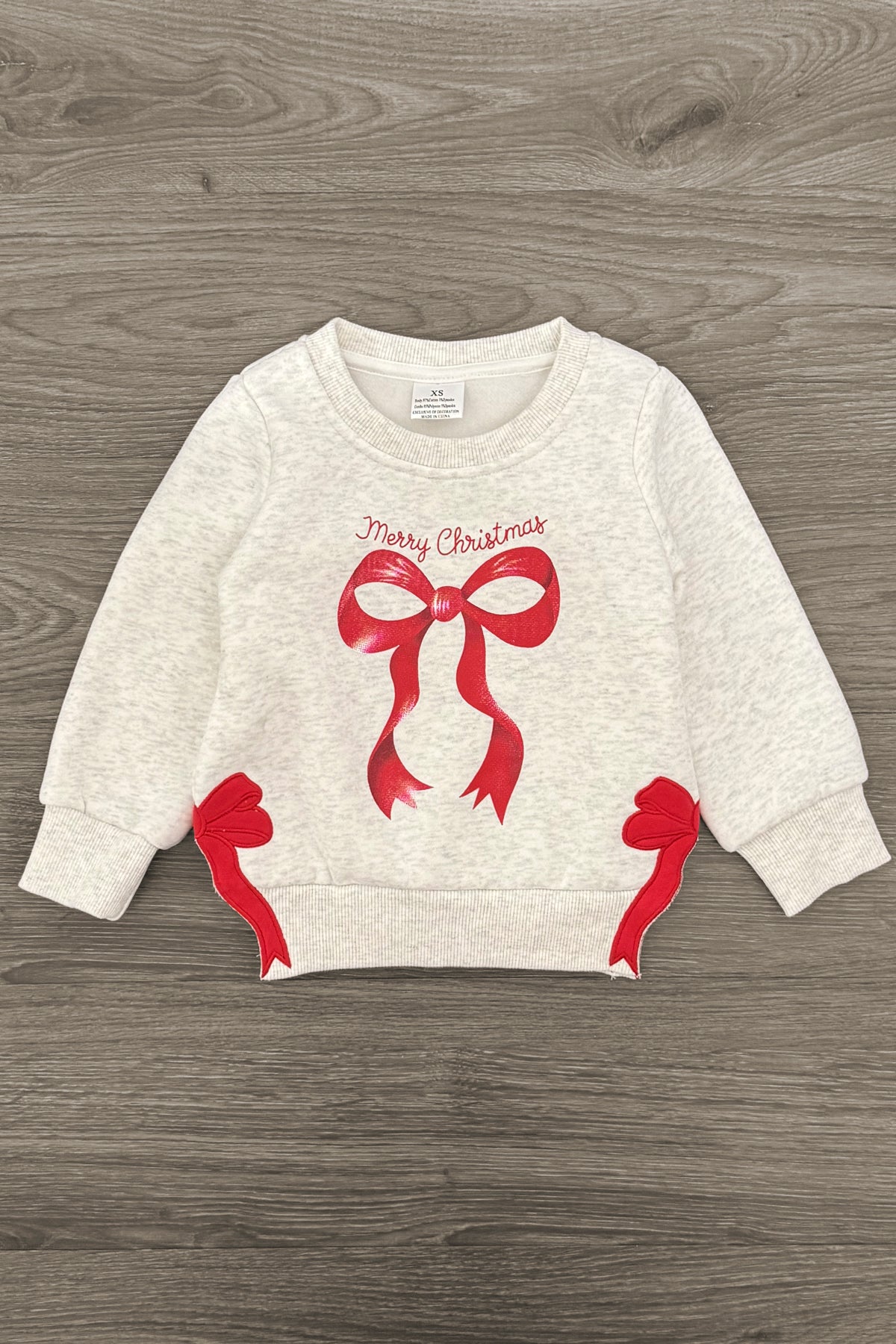 Mom & Me - "Merry Christmas" Red Bow Top
