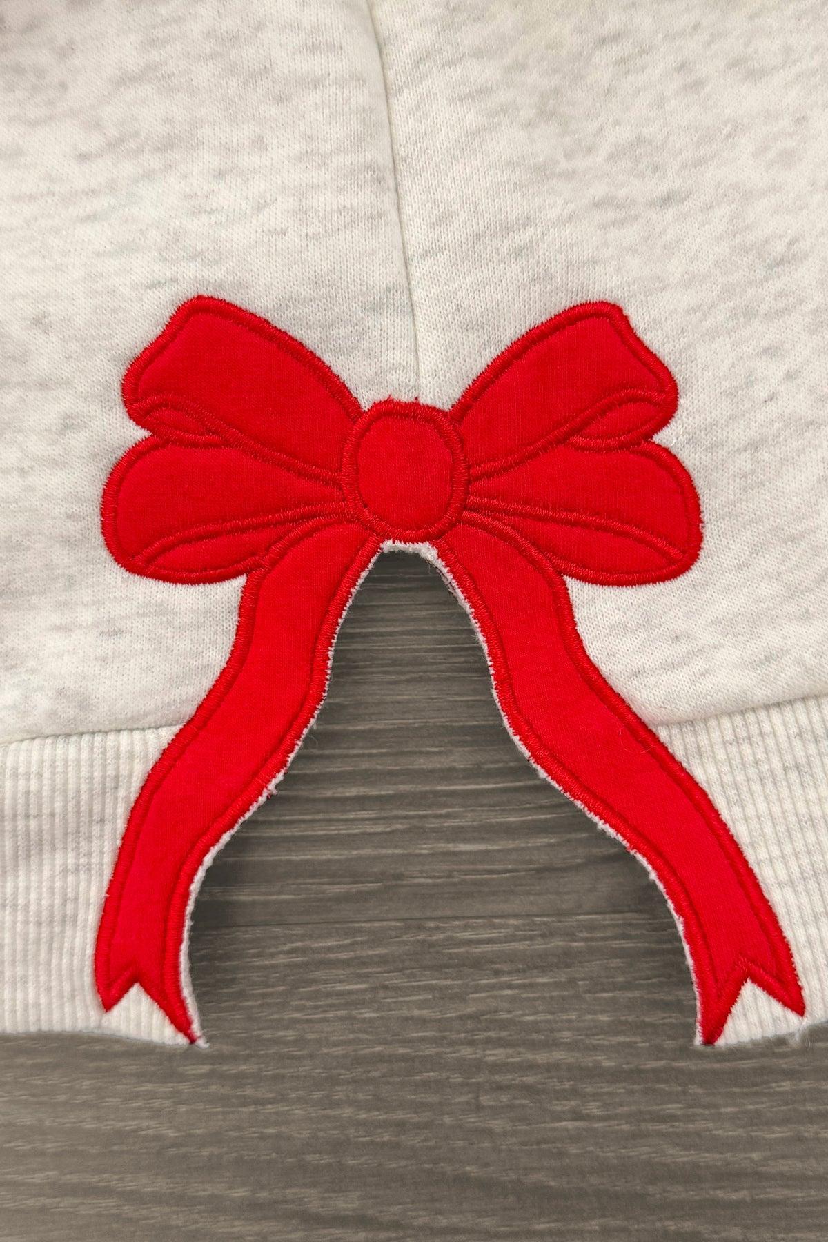 Mom & Me - "Merry Christmas" Red Bow Top