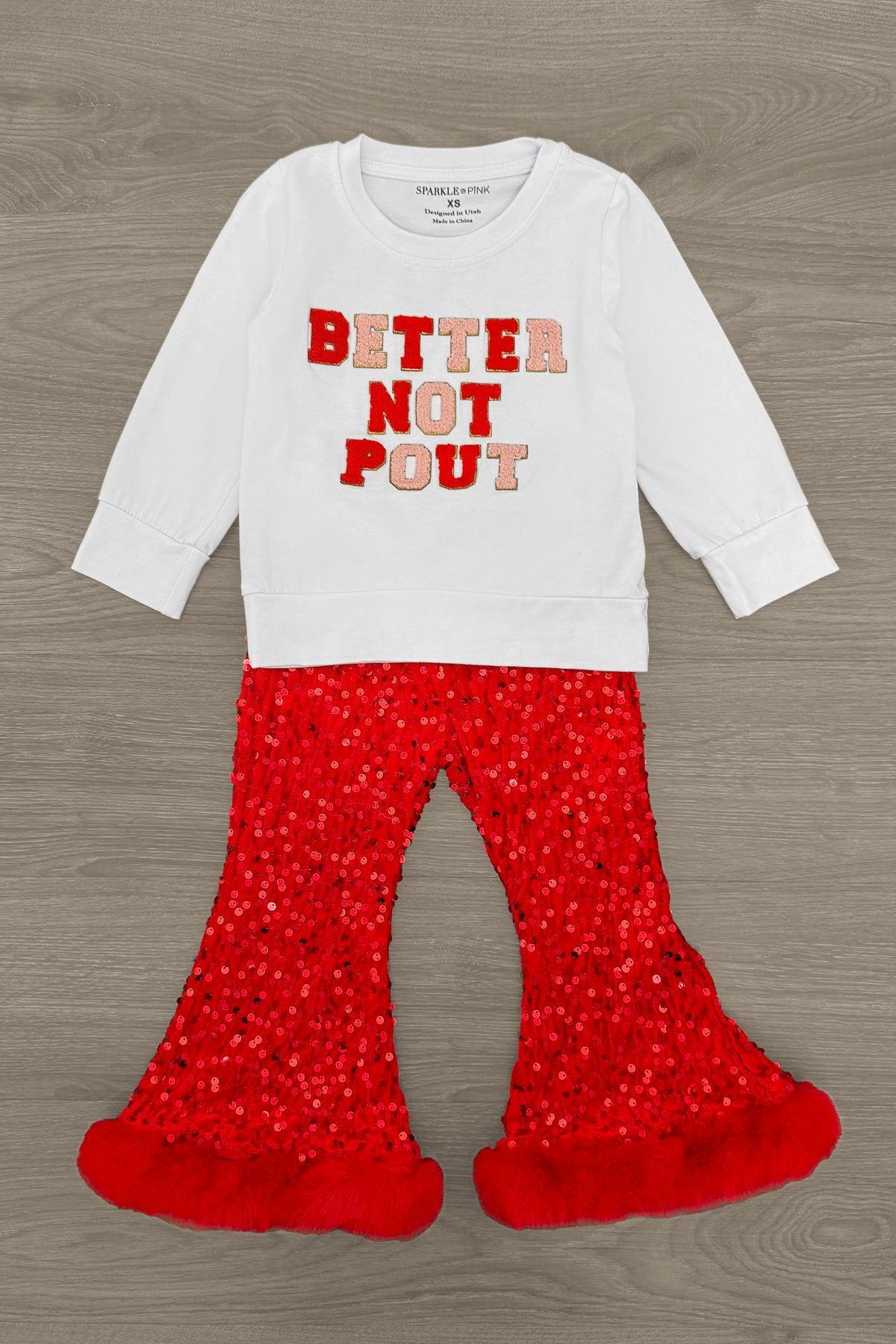 "Better Not Pout" Sequin Flare Set