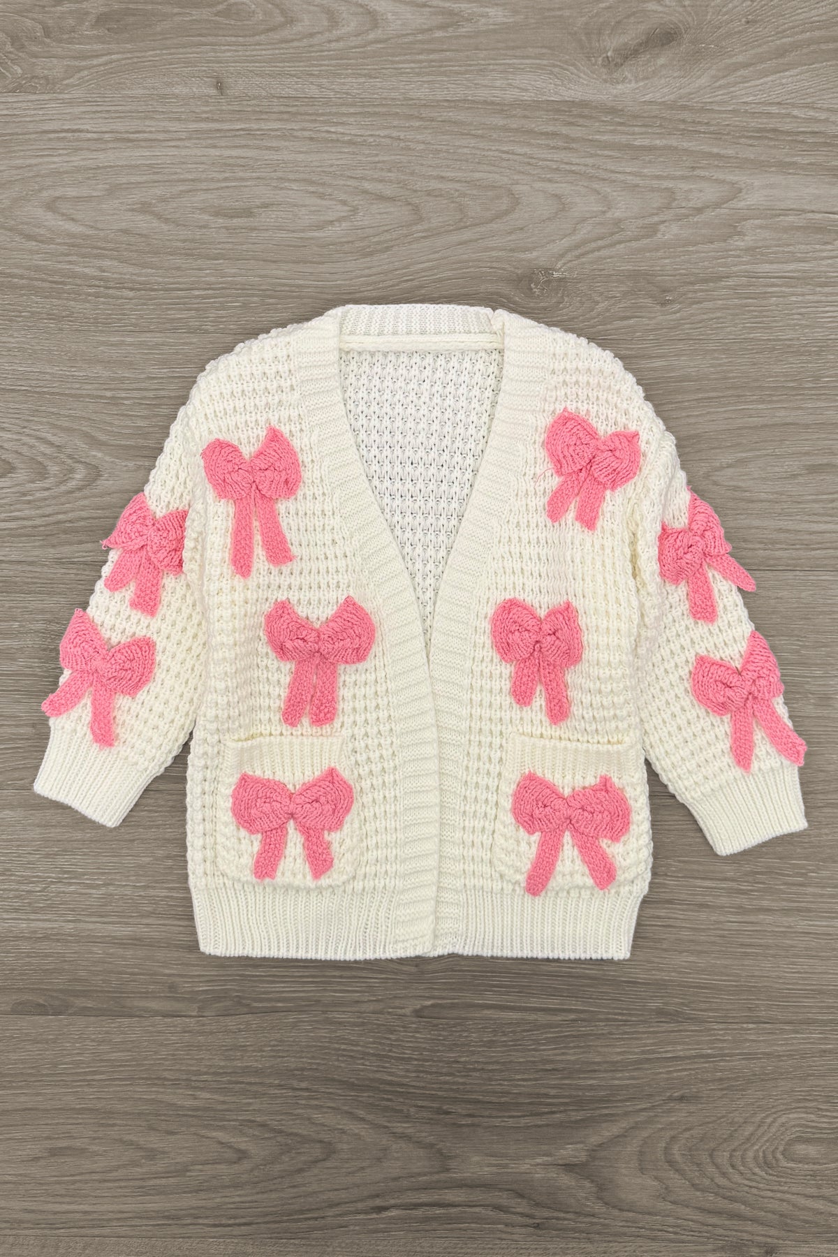 Mom & Me - Cream Knit Bow Cardigan