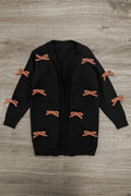 Black & Brown Bow Cardigan