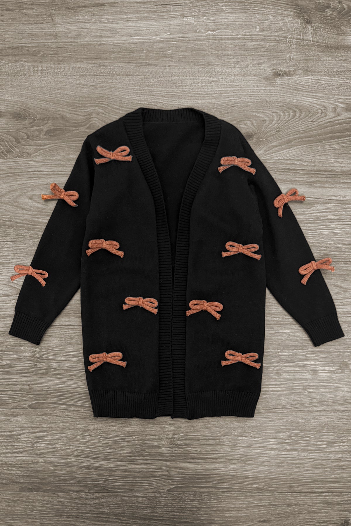 Black & Brown Bow Cardigan