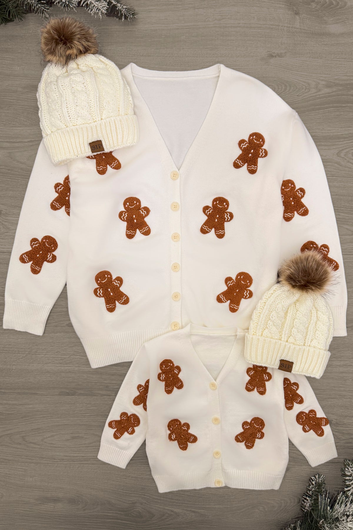 Mom & Me - Gingerbread Sweater Cardigan