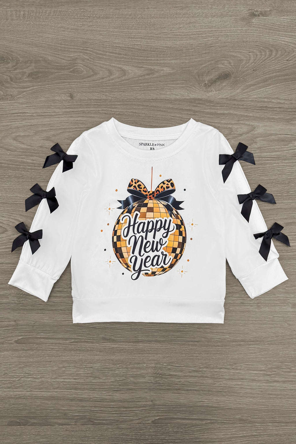 "Happy New Year" Sequin Leopard Flare Set