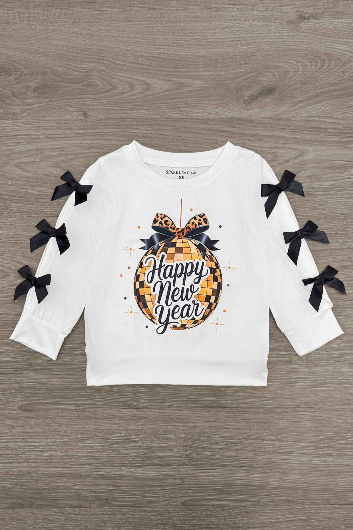 "Happy New Year" Sequin Leopard Flare Set