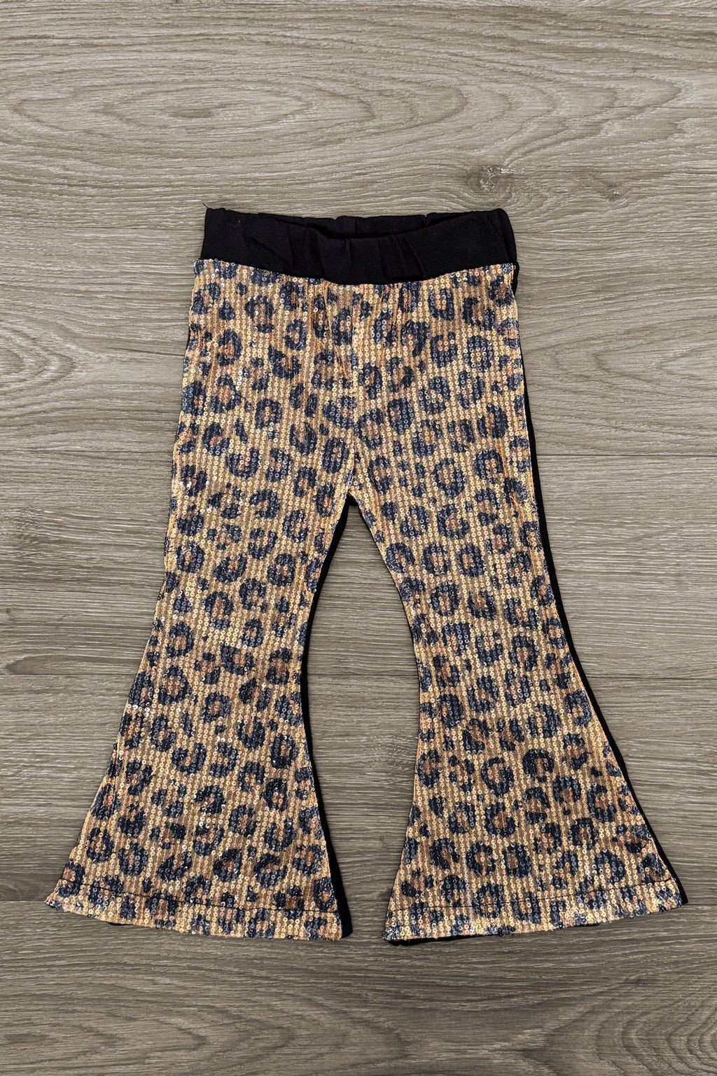 "Happy New Year" Sequin Leopard Flare Set