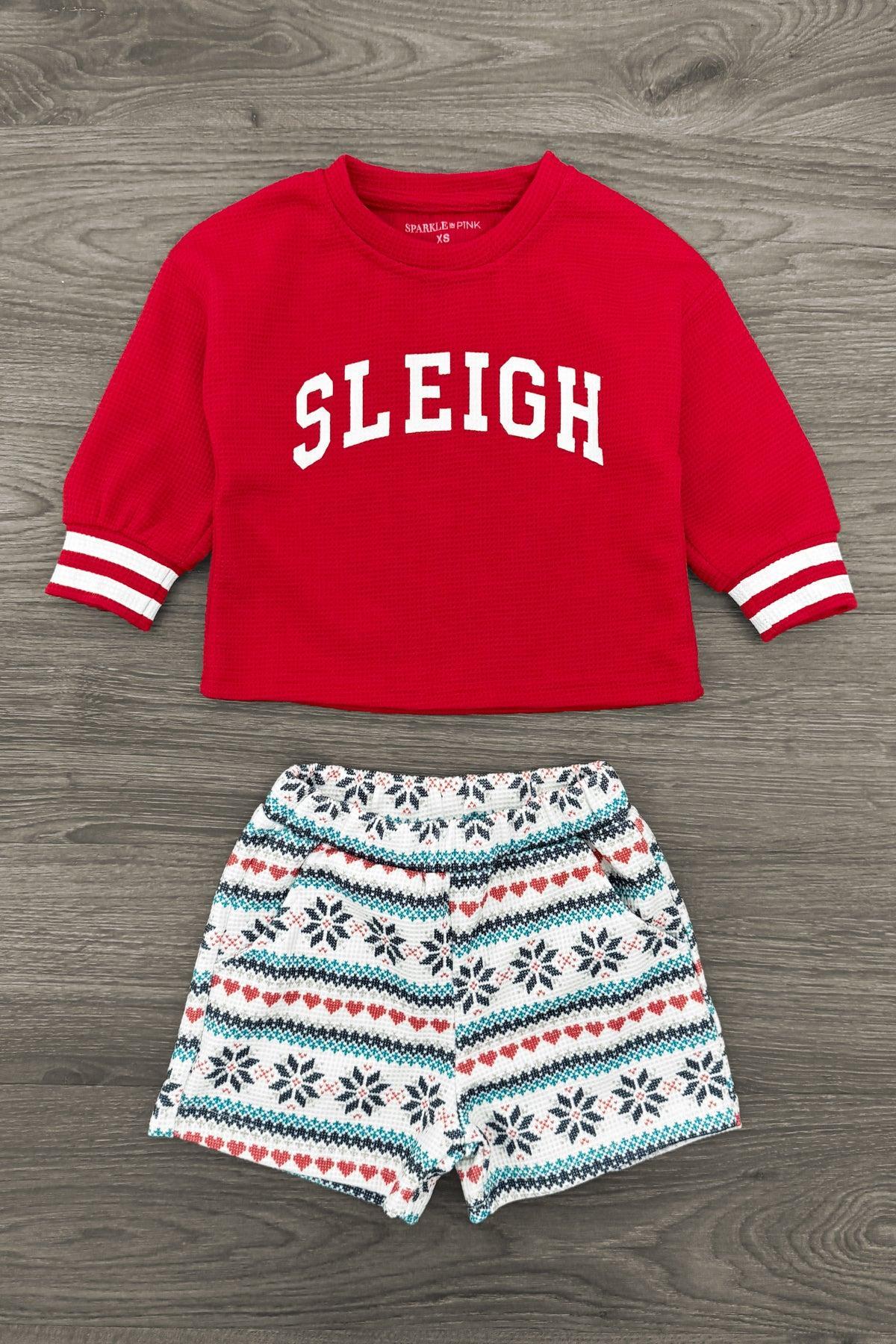 Mom & Me - "Sleigh" Waffle Knit Pajama Set