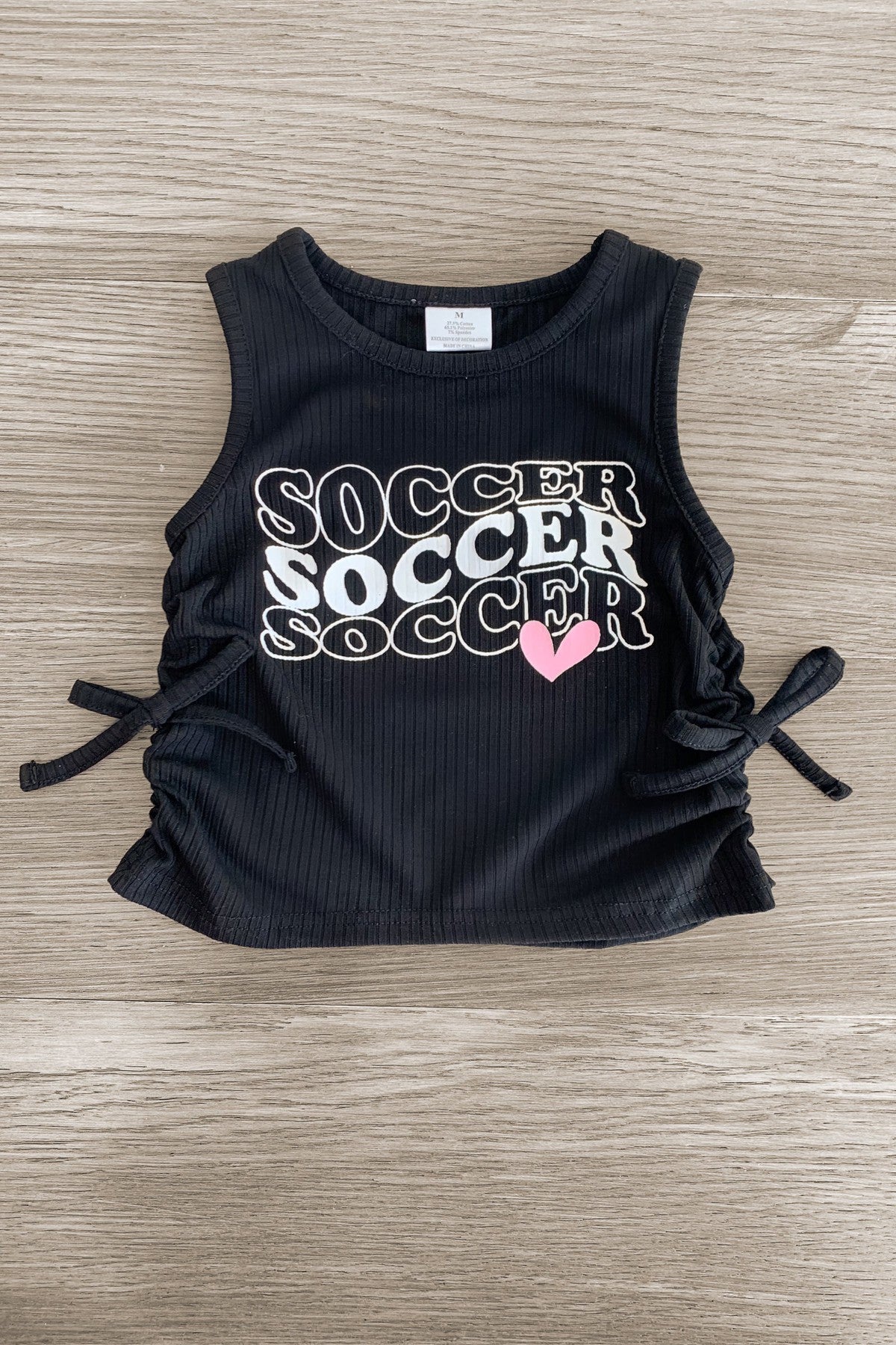 "Soccer" Black & Pink Short Set