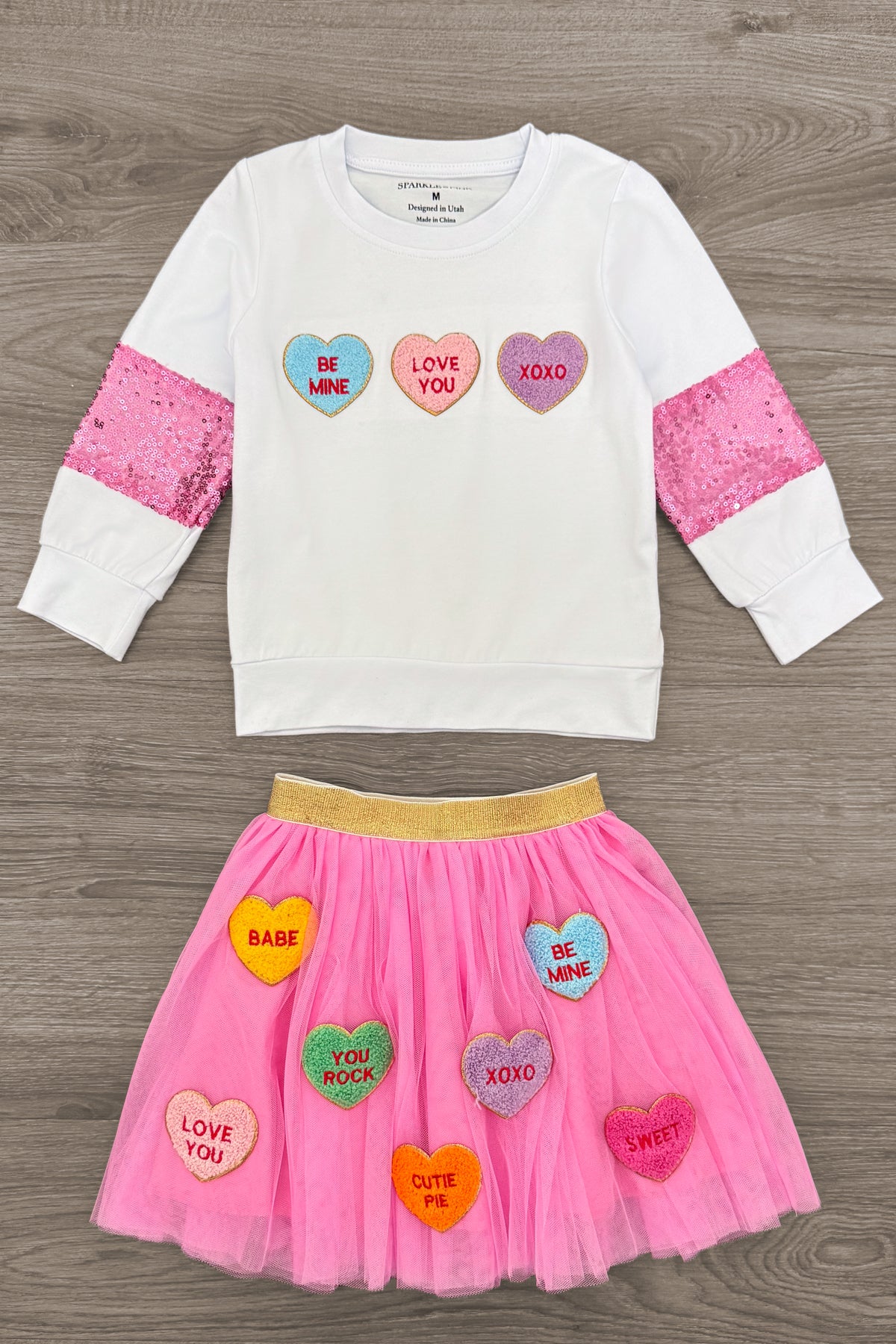 Candy Hearts Tutu Skirt Set