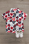 Candy Hearts Button Down Top