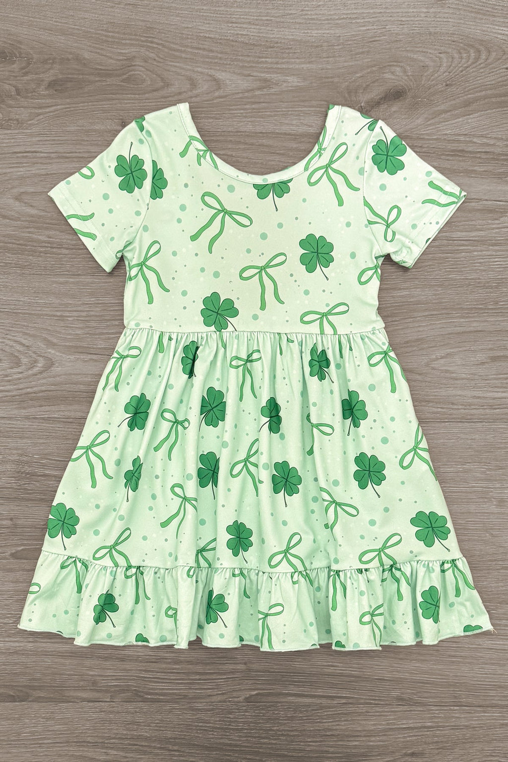 Green Bow & Shamrock Dress