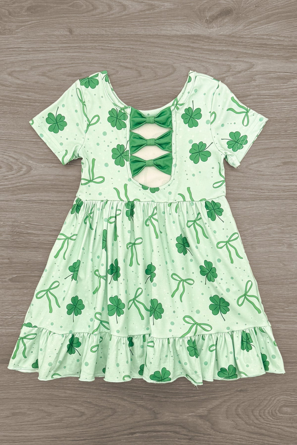 Green Bow & Shamrock Dress