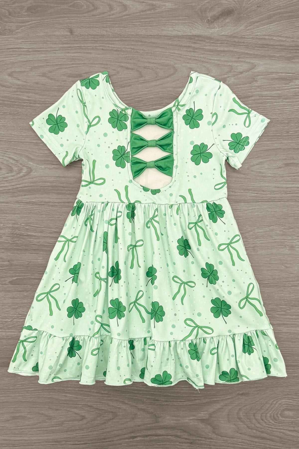 Green Bow & Shamrock Dress