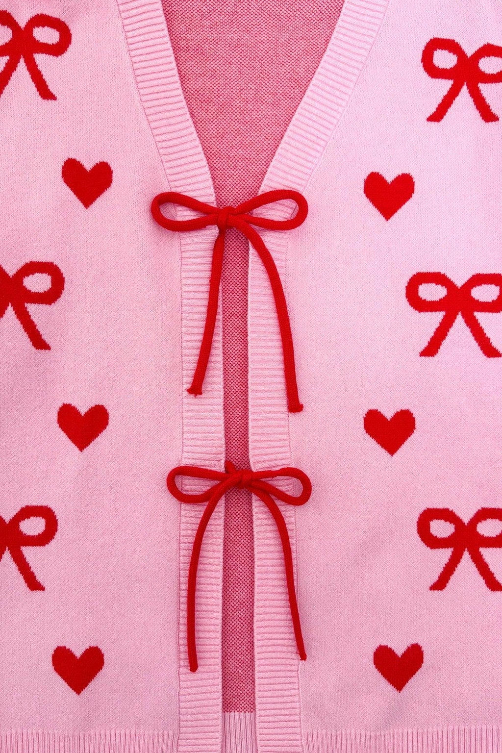 Mom & Me - Pink Heart & Bow Sweater Cardigan