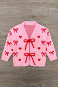 Mom & Me - Pink Heart & Bow Sweater Cardigan