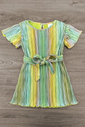 Green Metallic Glitter Dress