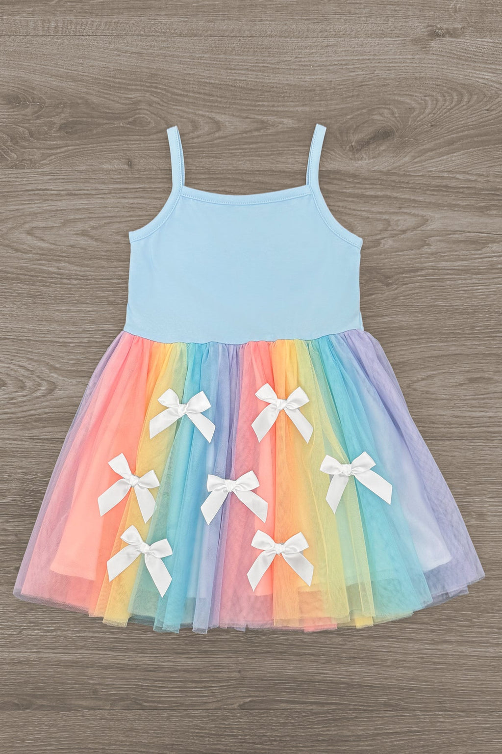 Pastel Rainbow Tulle Dress