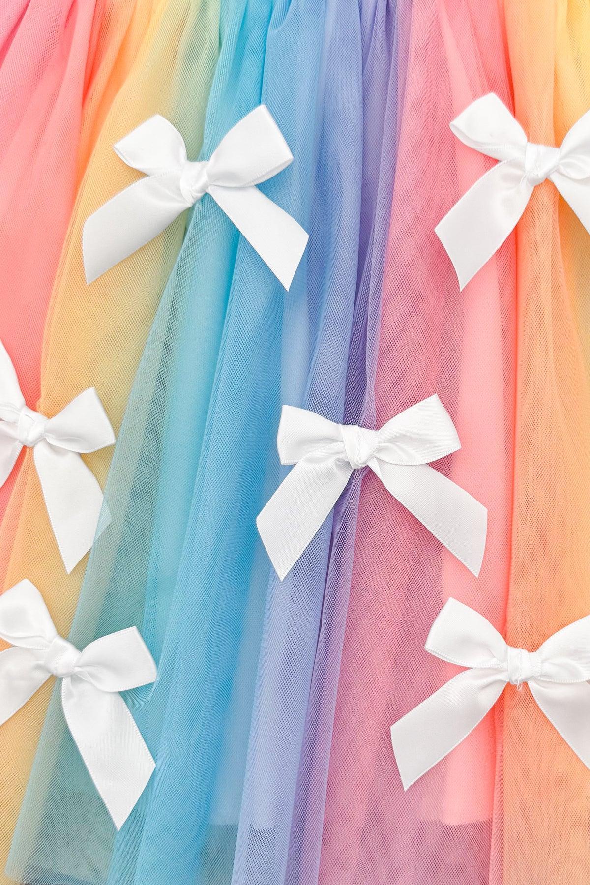 Pastel Rainbow Tulle Dress