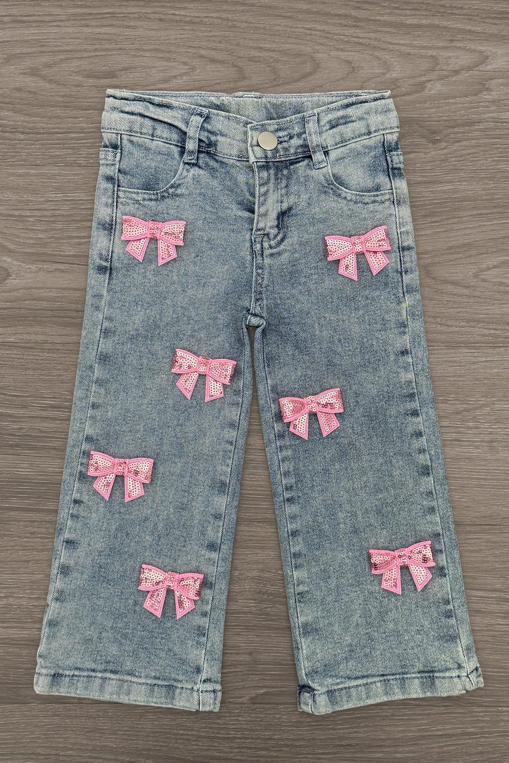 Bunny & Bows Sequin Denim Pant Set