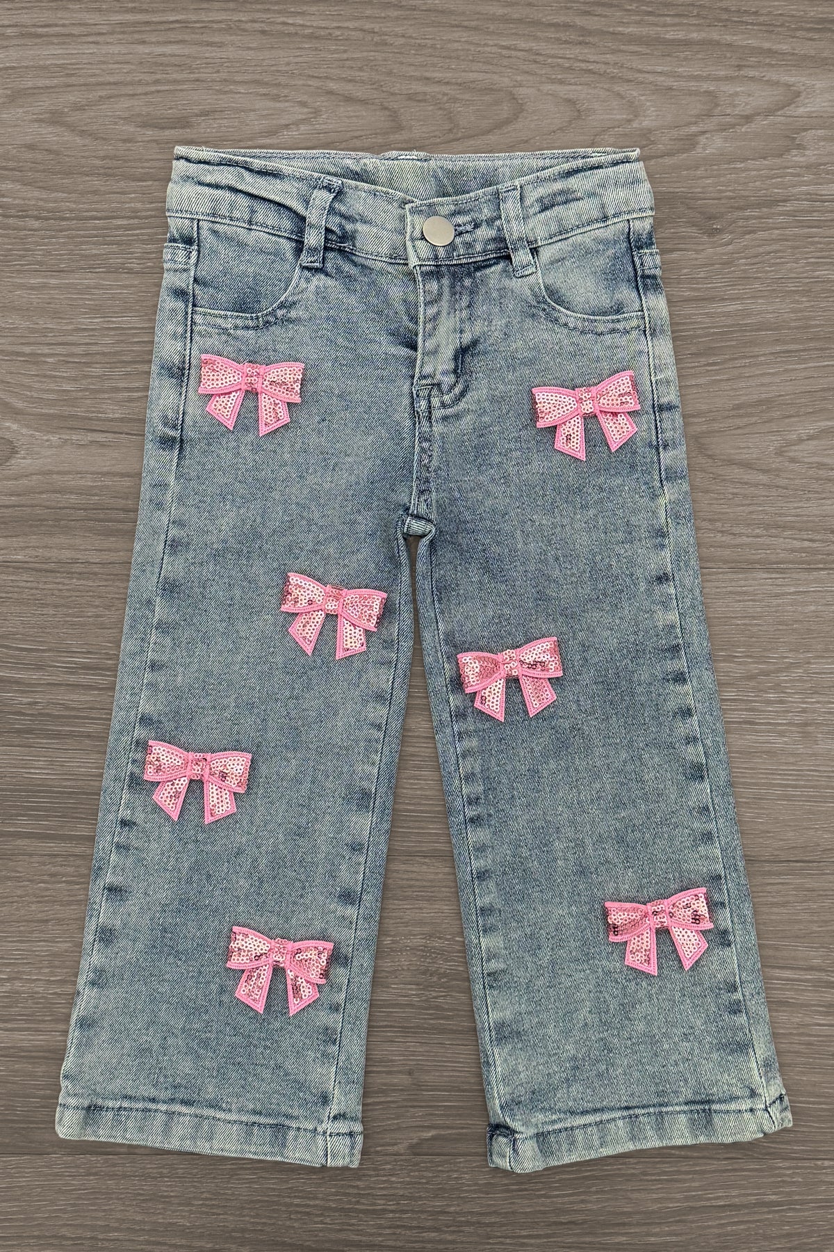 Bunny & Bows Sequin Denim Pant Set
