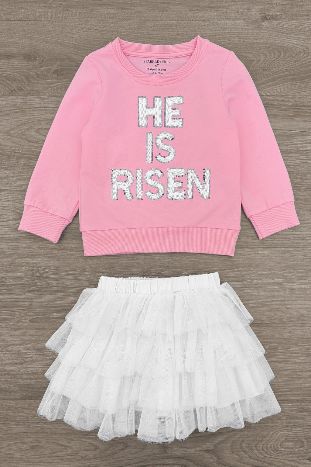 Mom & Me - "He Is Risen" Top & Skirt Set