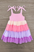 Mom & Me - Tiered Purple Dress