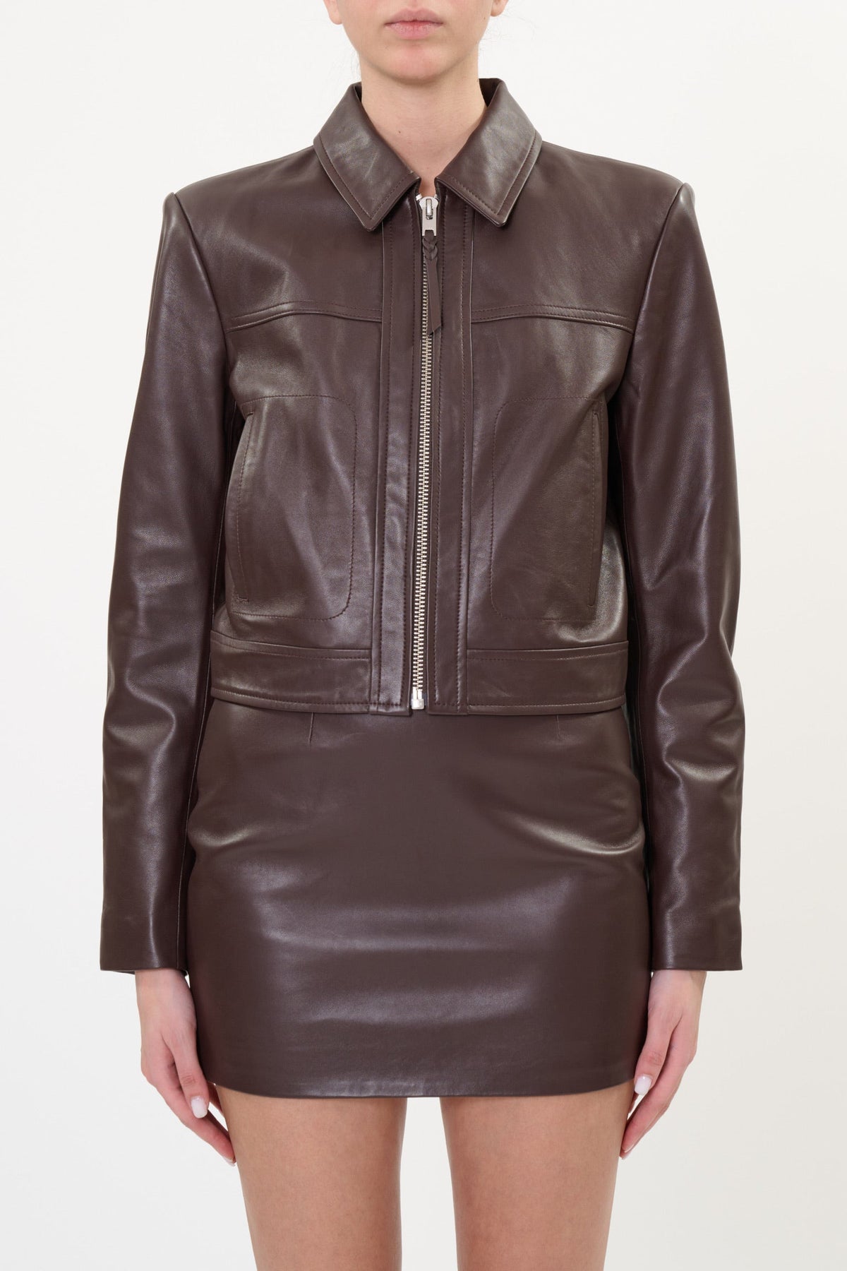 IRO Eliou Short Leather Skirt