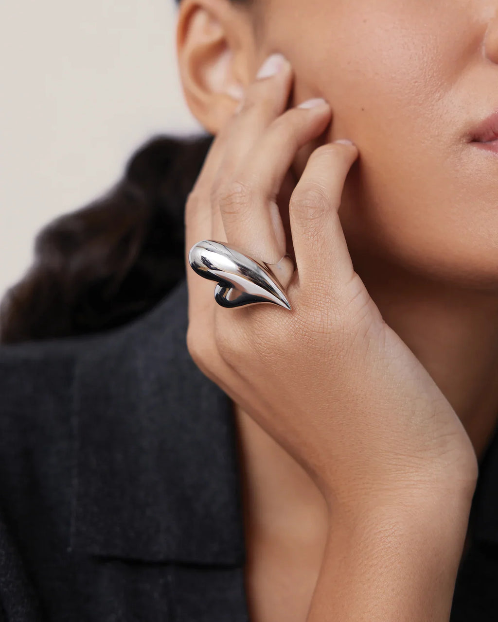 Jenny Bird Puffy Heart Ring