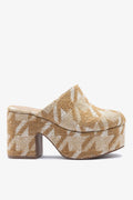 Miso Platform Clog Latte Fabric