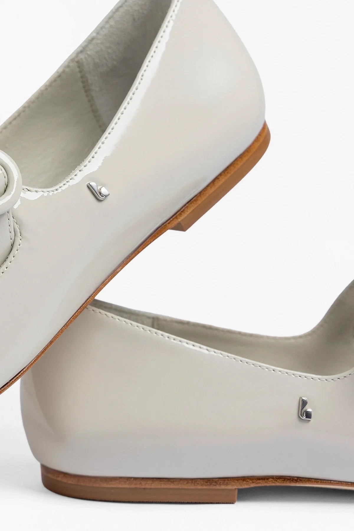 Blair Ballet Flat Moon Gray Patent Leather