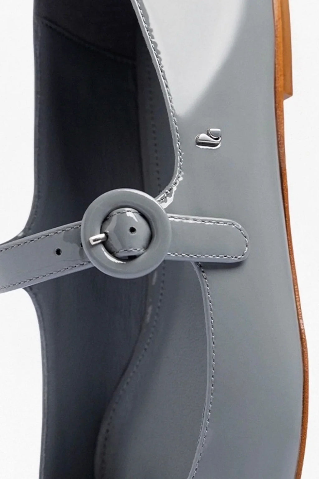 Blair Ballet Flat Titanium Patent Leather