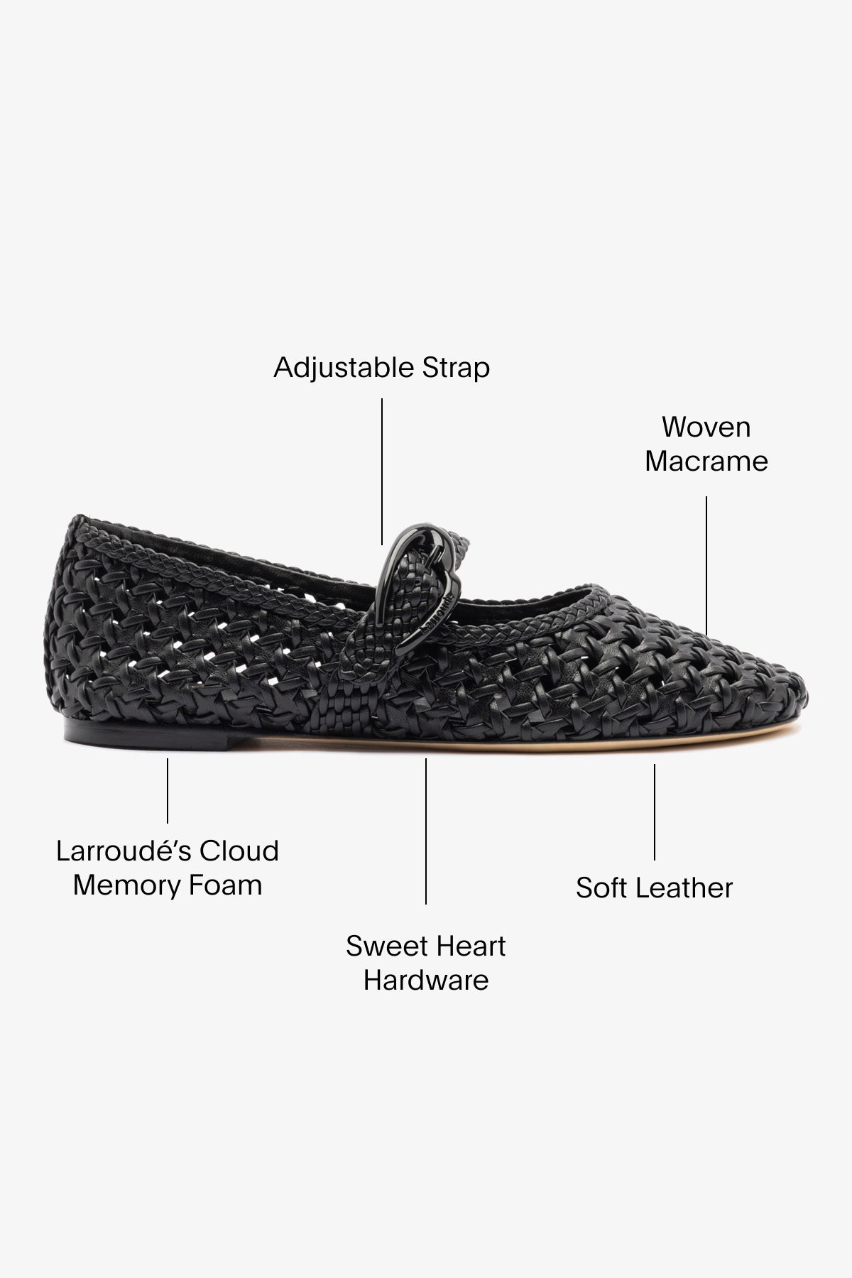 Verona New Macrame In Black Leather