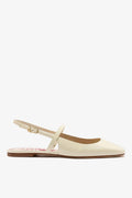 Georgina Ballet Flat Ivory Patent Leather
