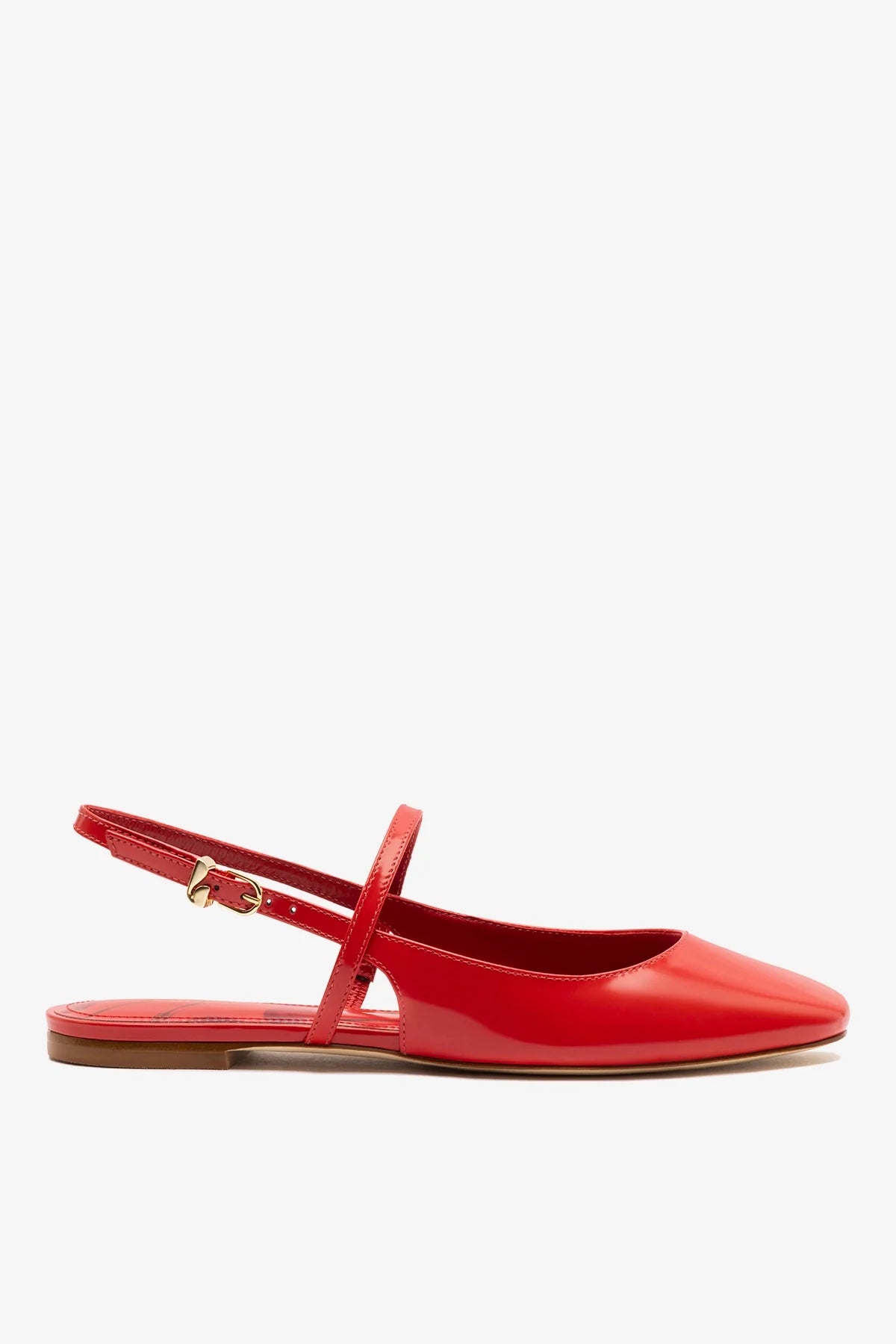 Georgina Ballet Flat Scarlet Leather