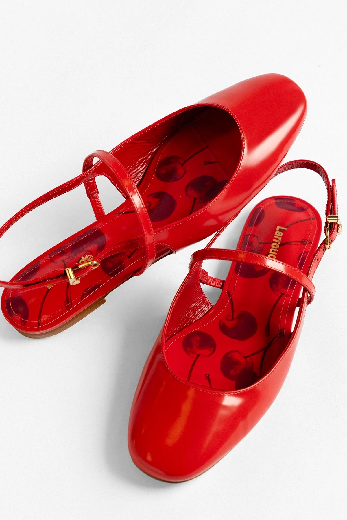 Georgina Ballet Flat Scarlet Leather