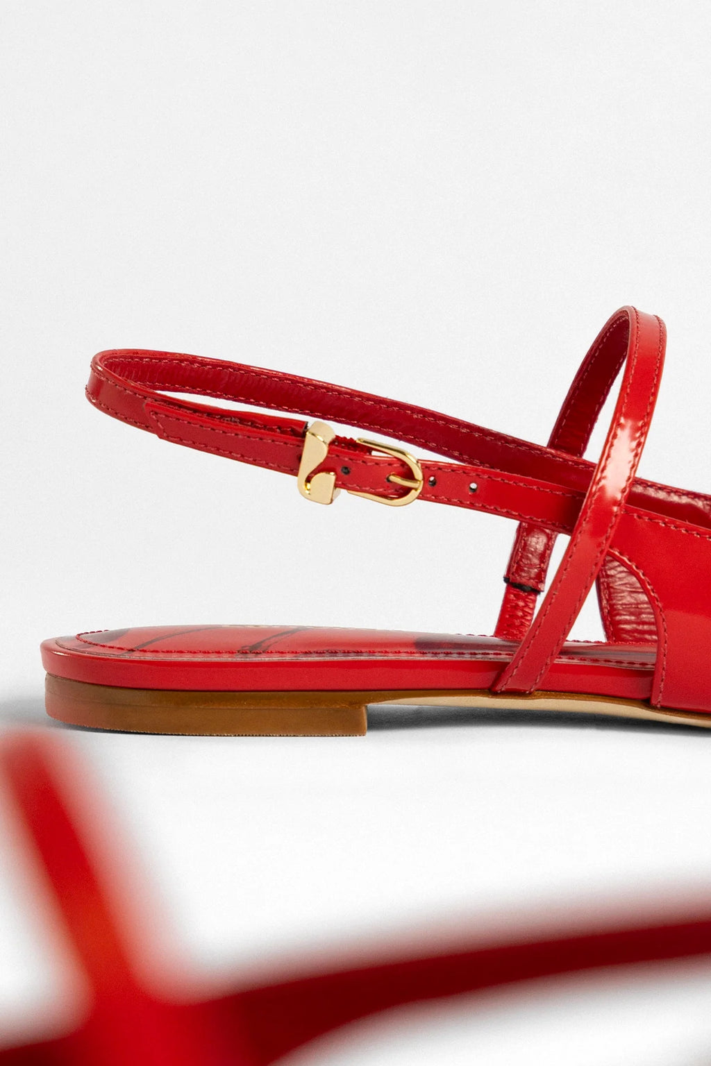 Georgina Ballet Flat Scarlet Leather
