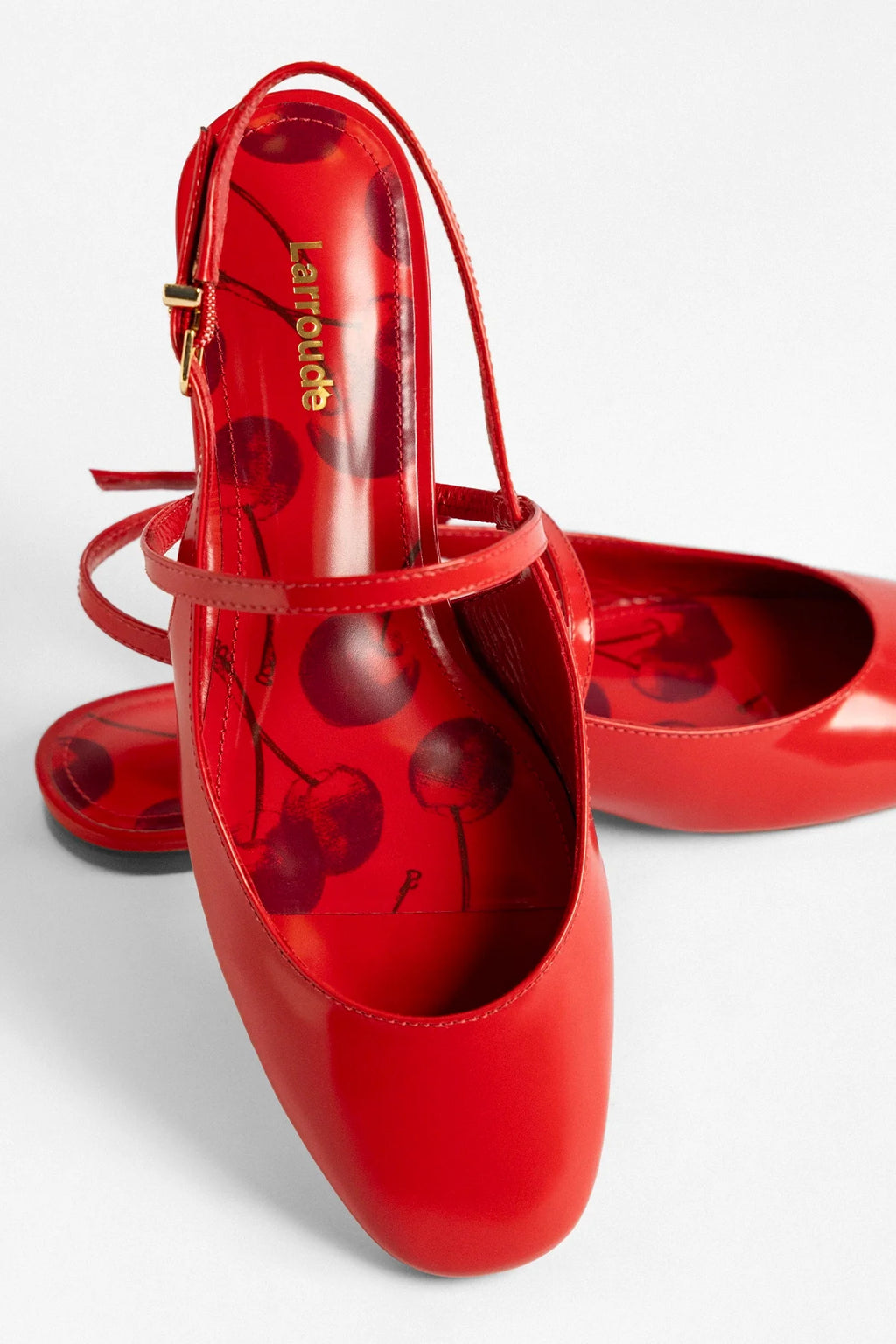Georgina Ballet Flat Scarlet Leather